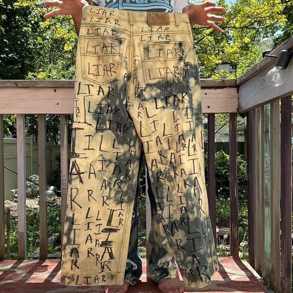 Vintage 90’s Sargent Pepper high waisted jeans /bleached jeans / 29 - Picture 8 of 12